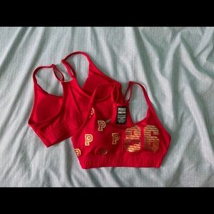 VS PINK PADDED SPORTS BRA